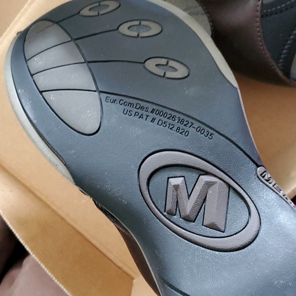 Merrell brown leather slides, worn once. Size 10 B - Picture 4 of 7